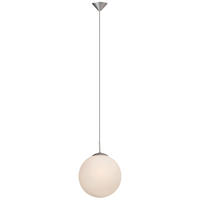 HÄNGELEUCHTE 30/108 cm    - Weiss/Silberfarben, Basics, Glas/Metall (30/108cm) - Brilliant