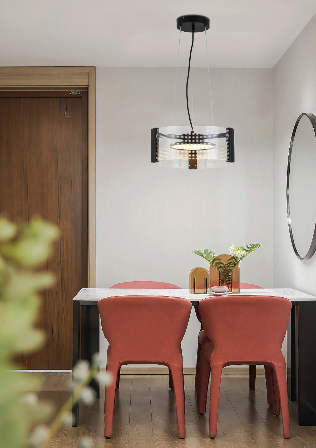 LED FÜGGŐLÁMPA 40/120 cm  - fekete/áttetsző, Design, műanyag/fém (40/120cm) - Novel