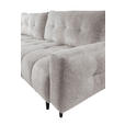 ECKSOFA Ecru Chenille  - Ecru/Schwarz, KONVENTIONELL, Holz/Textil (180/266cm) - Carryhome