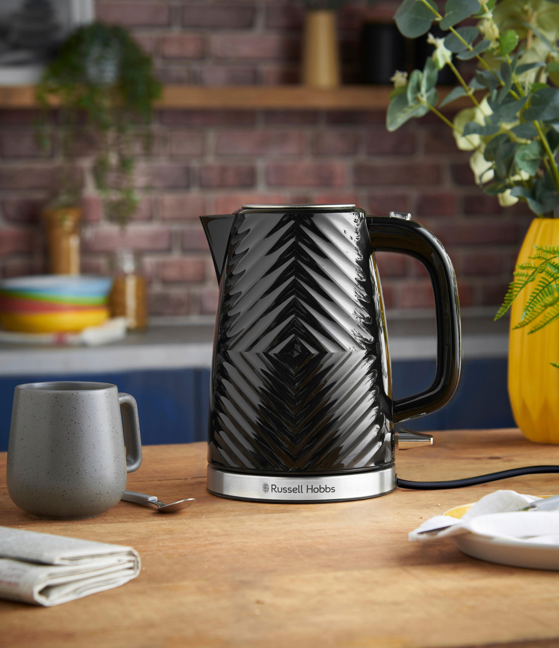 WASSERKOCHER 1,7 l  - Schwarz, Basics, Kunststoff (16,5/24,5/21,5cm) - Russel Hobbs