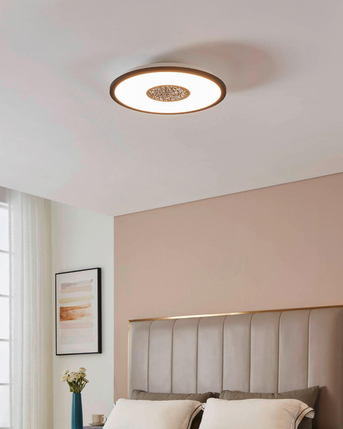 LED-DECKENLEUCHTE 45/7 cm   - Schwarz/Weiß, Basics, Kunststoff/Metall (45/7cm) - Eglo