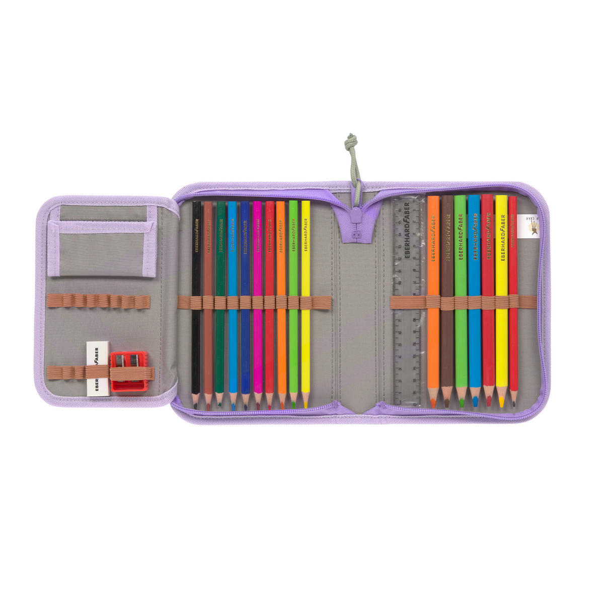 SCHULTASCHENSET - Violett, Basics, Textil (30/25/41,5cm) - Lässig