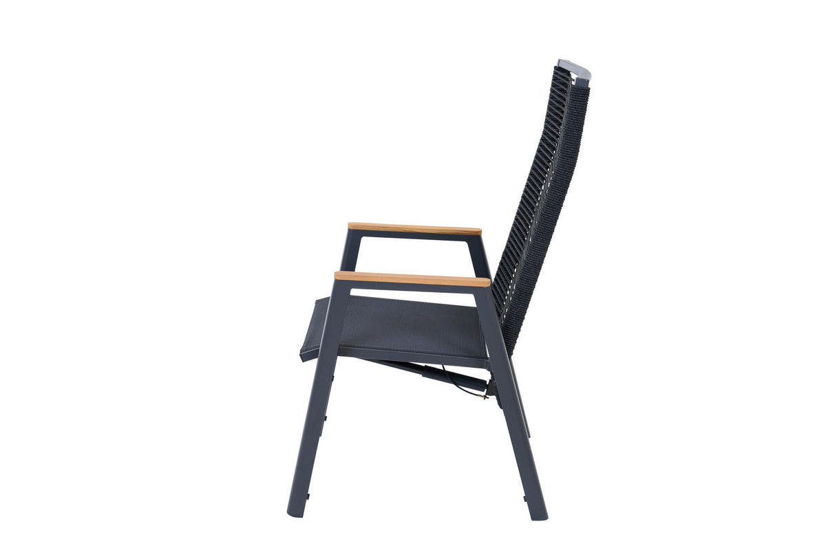 GARTENSESSEL Holz, Metall, Kunststoff Grau  - Grau, Basics, Holz/Kunststoff (56/113/77cm) - Siena Garden