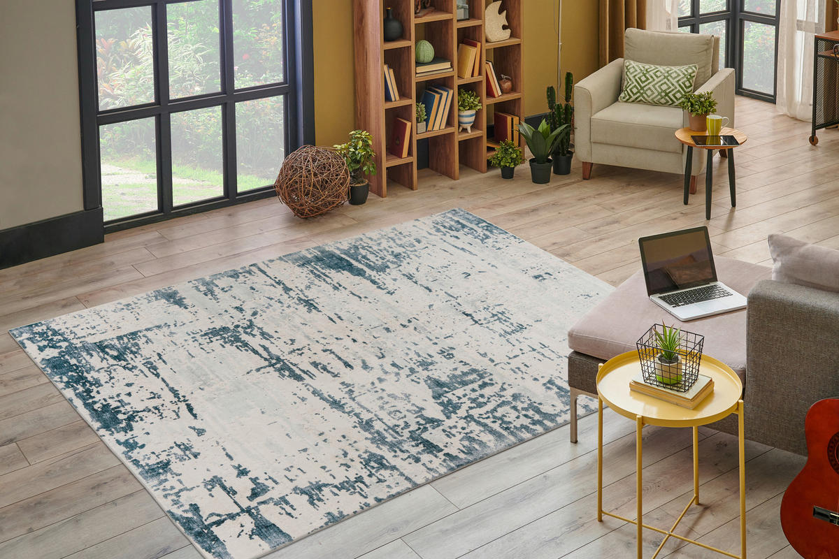 VINTAGE KOBEREC, 160/230 cm, modrá - modrá, Konvenční, textil (160/230cm)