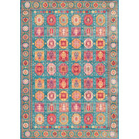 VINTAGE-TEPPICH Cortea Zylar 240/340 cm  in Hellblau, Dunkelrosa, Elfenbein  - Elfenbein/Dunkelrosa, LIFESTYLE, Kunststoff/Textil (240/340cm) - Lindorug