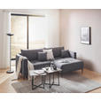 ECKSOFA Dunkelgrau Velours  - Dunkelgrau/Schwarz, KONVENTIONELL, Textil/Metall (226/155cm) - Carryhome