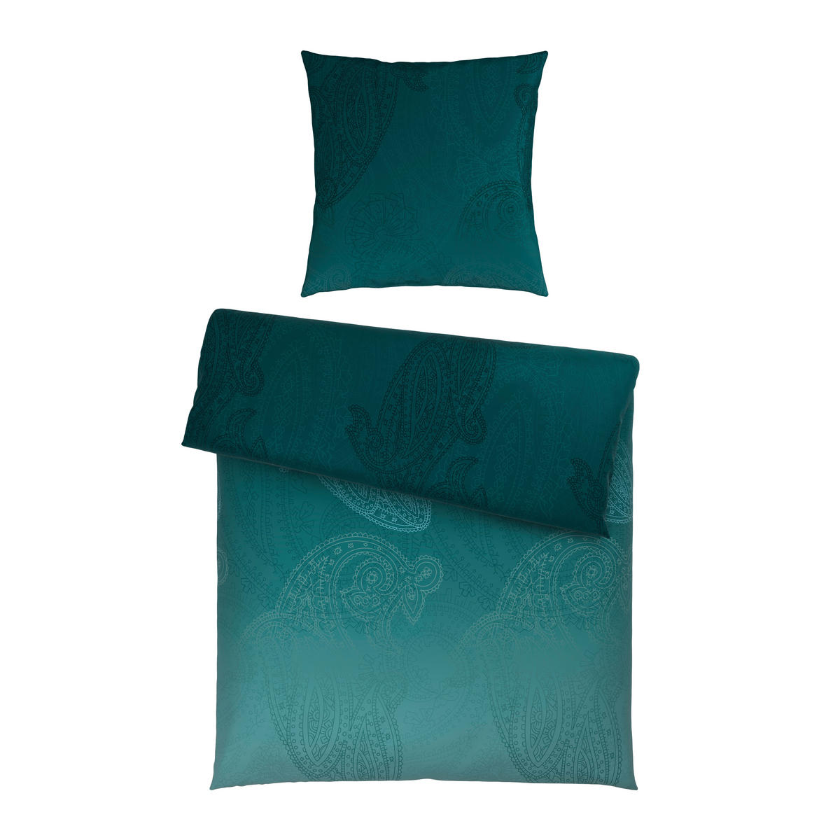 BETTWÄSCHE Satin 155/220 cm  - Petrol, Textil (155/220cm) - Novel