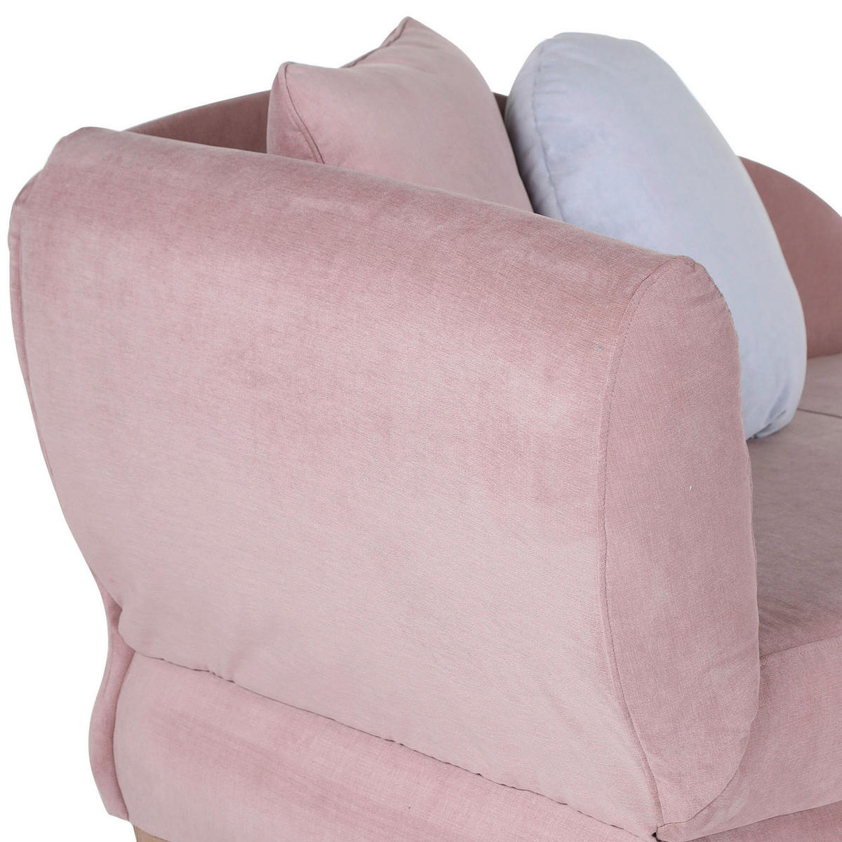 RÉCAMIERE Altrosa Mikrofaser  - Eichefarben/Altrosa, LIFESTYLE, Holz/Textil (88/85/176cm) - Xora