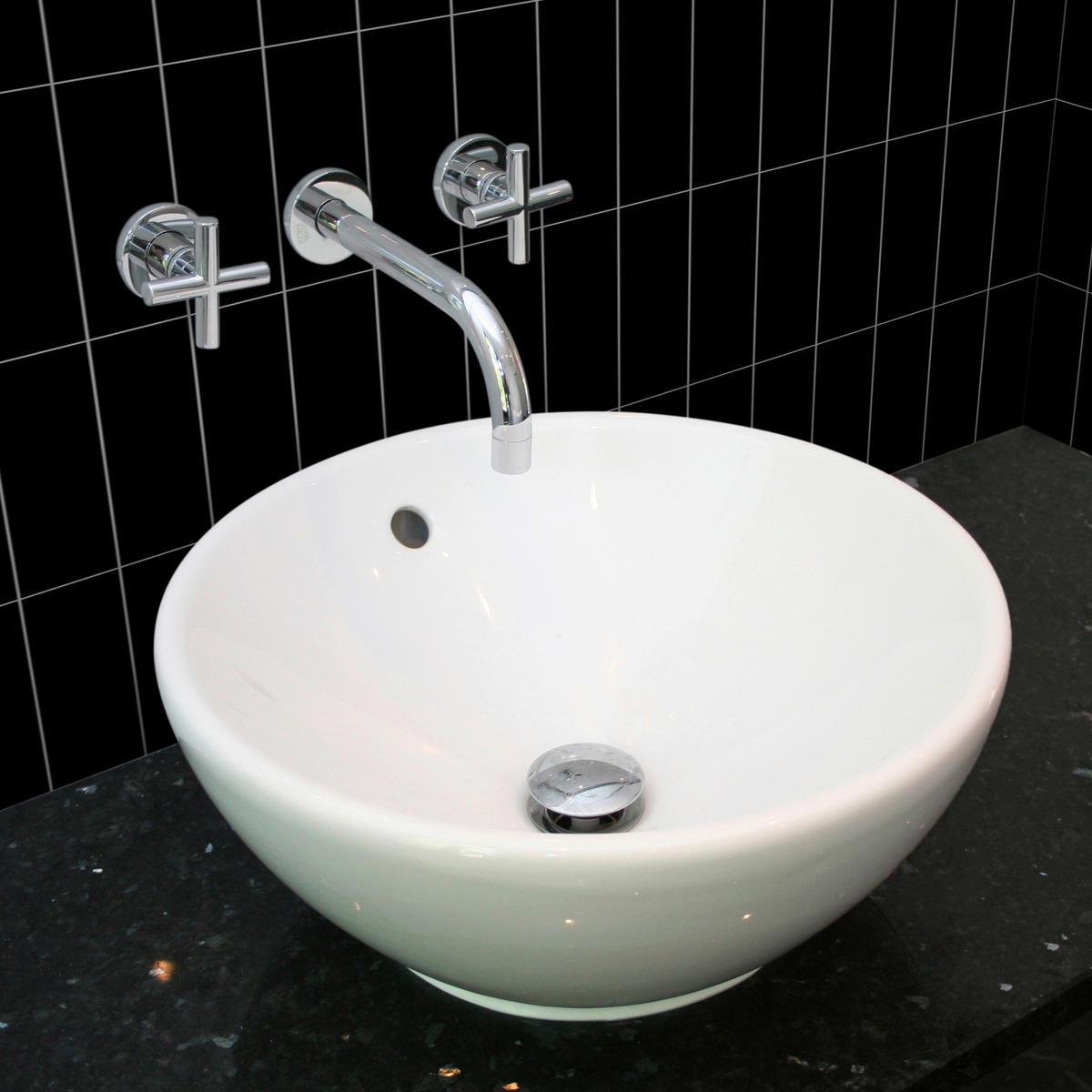 WANDPANEEL Revêt Design-Wandfliesen 3 Stück Schwarz Hochglanz  - Schwarz Hochglanz, MODERN, Kunststoff (120/60/0,37cm)