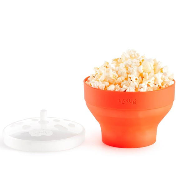 Popcornmaker Lékué     - röd/transparent, Basics, plast (12,9/4/12,9cm) - Best Price