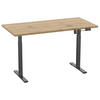 SCHREIBTISCH  in Schwarz, Honigeiche  - Honigeiche/Silberfarben, Design, Holzwerkstoff/Metall (140/71/80cm) - MID.YOU