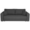 SCHLAFSOFA in Struktur Dunkelgrau  - Chromfarben/Dunkelgrau, Design, Kunststoff/Textil (238/77/108cm) - P & B