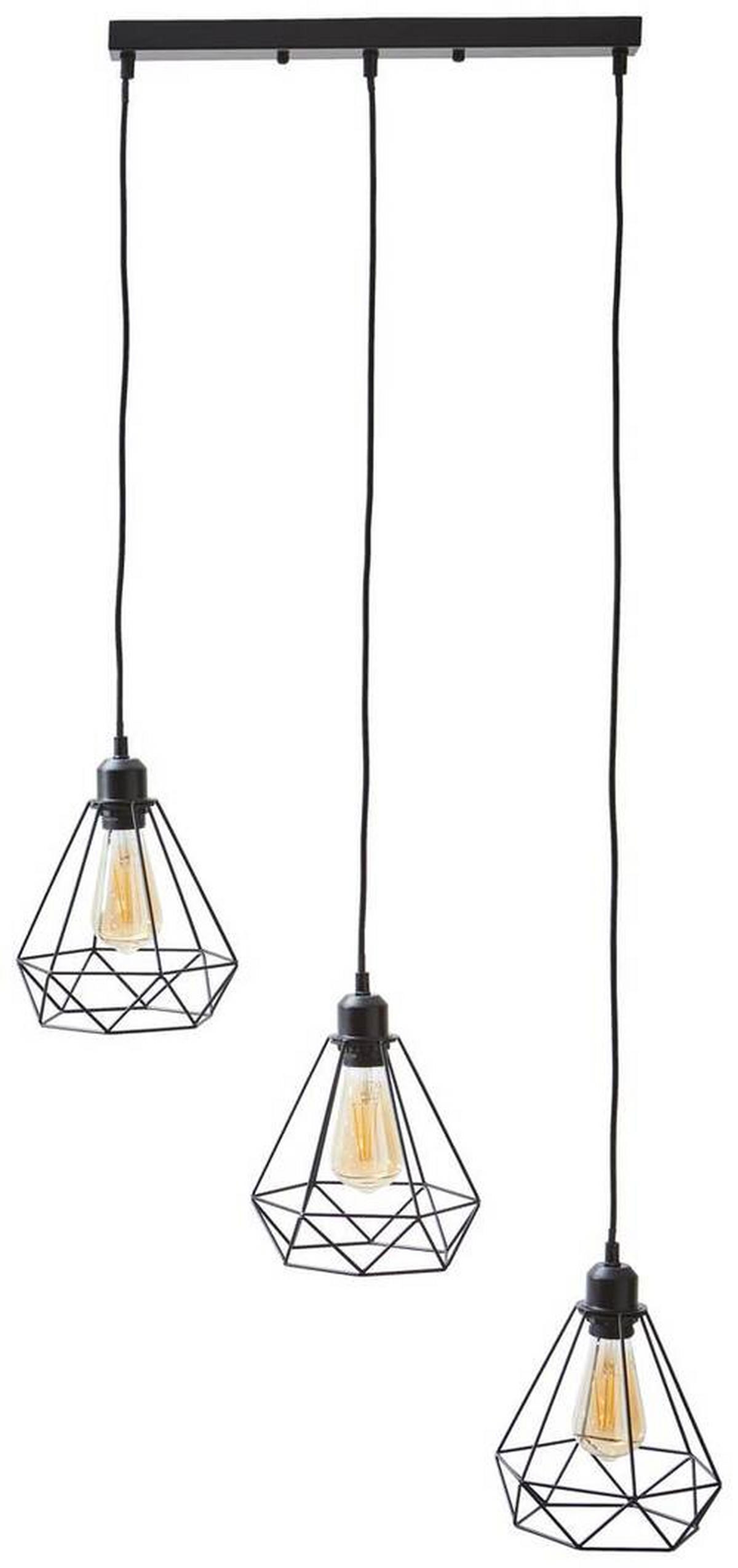 ZÁVĚSNÉ SVÍTIDLO, 60/15/60 cm  - černá, Trend, kov (60/15/60cm) - Marama