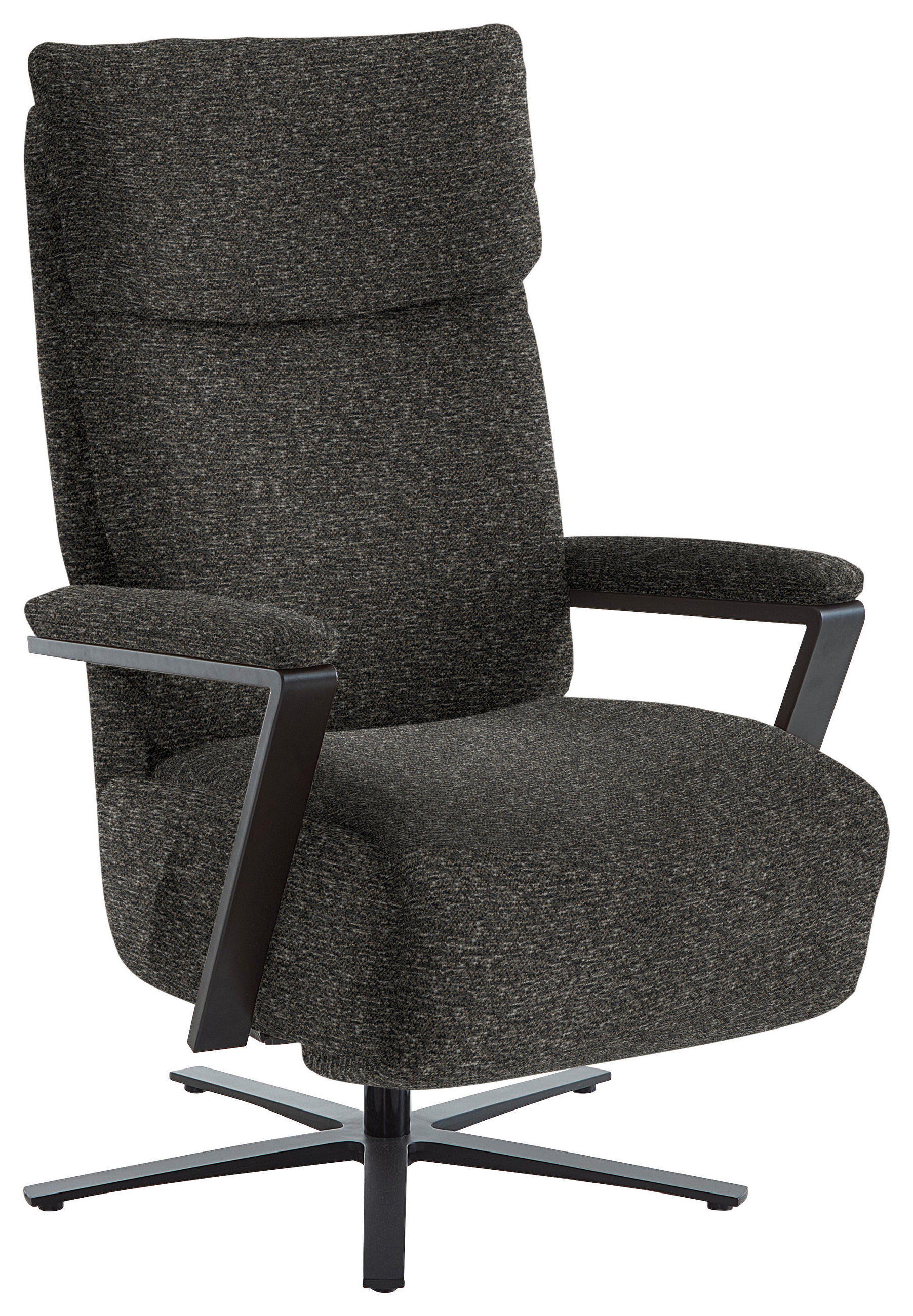 RELAXSESSEL in Textil Schwarzbraun  - Schwarzbraun/Schwarz, Design, Textil/Metall (68/117/85cm) - Cantus