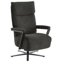 RELAXSESSEL in Textil Schwarzbraun  - Schwarzbraun/Schwarz, Design, Textil/Metall (68/117/85cm) - Cantus