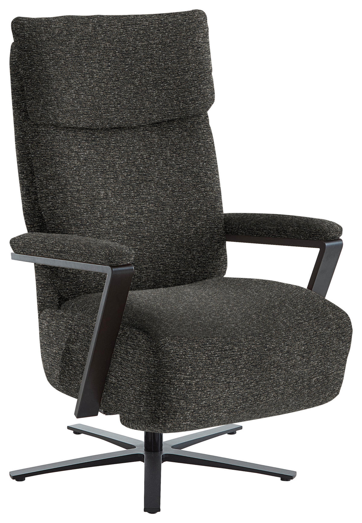 RELAXSESSEL in Textil Schwarzbraun  - Schwarzbraun/Schwarz, Design, Textil/Metall (68/117/85cm) - Cantus