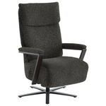 RELAXSESSEL in Textil Schwarzbraun  - Schwarzbraun/Schwarz, Design, Textil/Metall (68/117/85cm) - Cantus