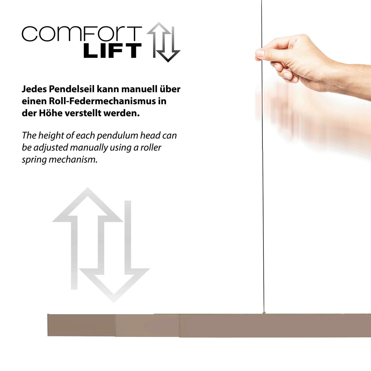LED-HÄNGELEUCHTE 179/5,8/180 cm    - Bronzefarben, Design, Metall (179/5,8/180cm) - Paul Neuhaus