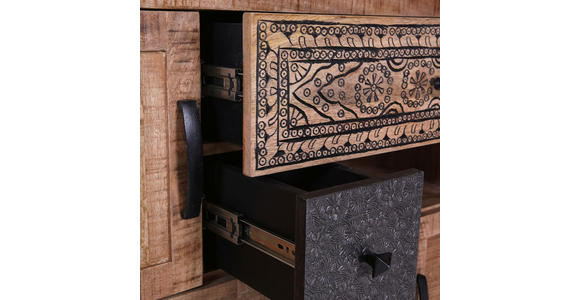 KOMMODE in 95/80/43 cm - Schwarz/Braun, Design, Holz/Holzwerkstoff (95/80/43cm) - Landscape