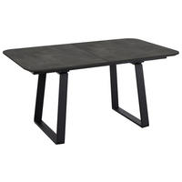 ESSTISCH Schwarz rechteckig  ausziehbar, in verschiedenen Größen erhältlich, in verschiedenen Holzdekoren erhältlich  - Schwarz, Basics, Holzwerkstoff/Metall (200-250/95/76cm) - Celina Home