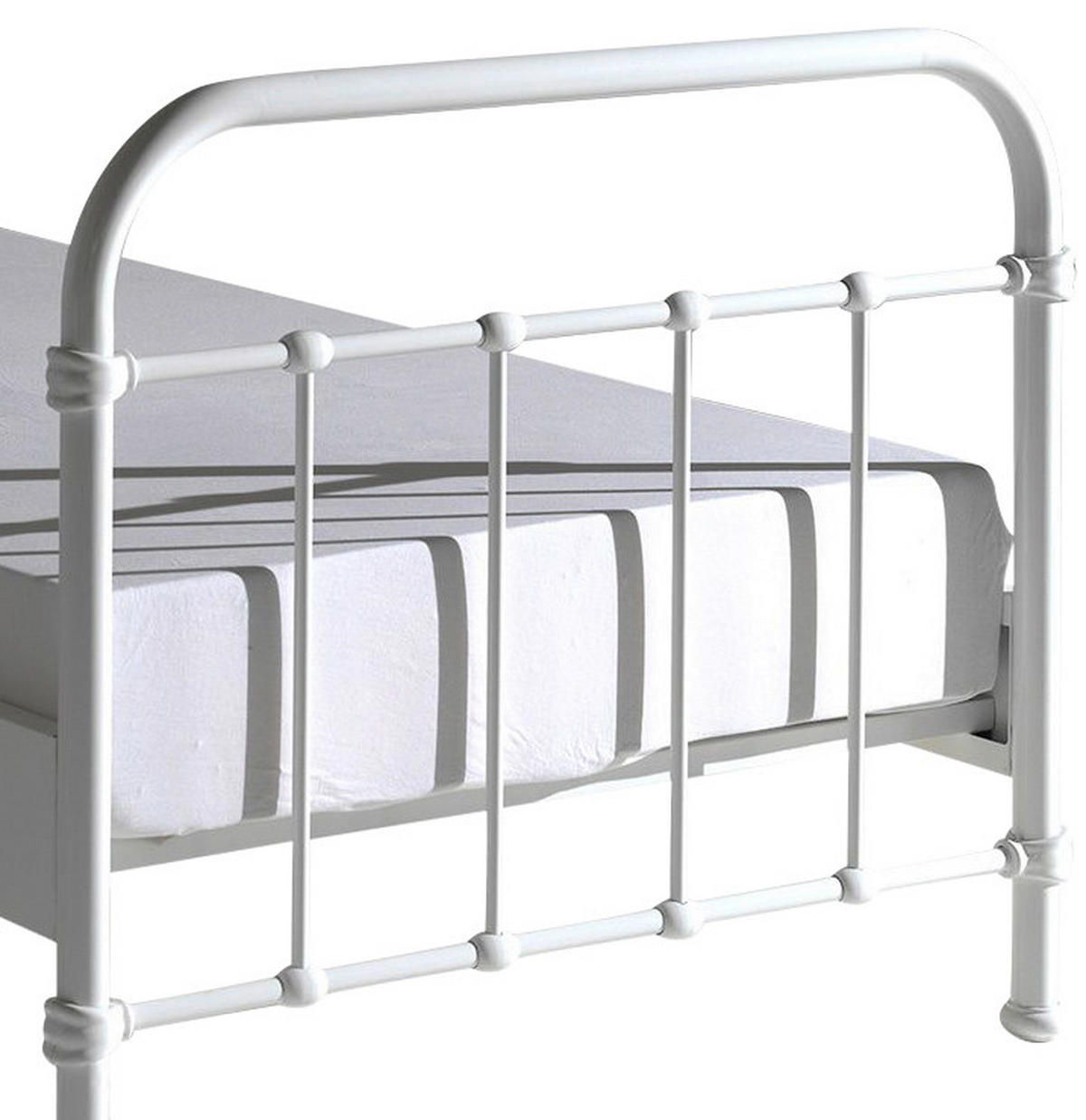 KINDER-/JUNIORBETT - Weiß, ROMANTIK / LANDHAUS, Holzwerkstoff/Metall (90/200cm) - MID.YOU
