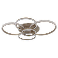 LED-DECKENLEUCHTE Lorelei 110/88/12 cm   - Klar/Champagner, Design, Kunststoff/Metall (110/88/12cm) - Globo