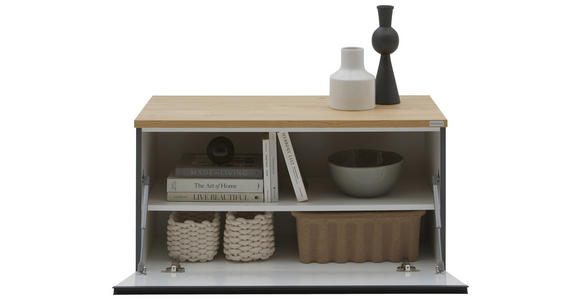 LOWBOARD  90/46/41 cm  erweiterbar, Typenauswahl, Beimöbel erhältlich, umfangreiches Zubehör erhältlich, stehend, hängend  - Eichefarben/Anthrazit, Design, Holzwerkstoff/Kunststoff (90/46/41cm) - Dieter Knoll