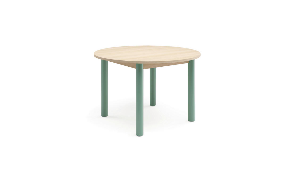 ESSTISCH in Metall, Holzwerkstoff 120/120/76 cm  - Hellbraun/Salbeigrün, Natur, Holzwerkstoff/Metall (120/120/76cm) - Tom Tailor