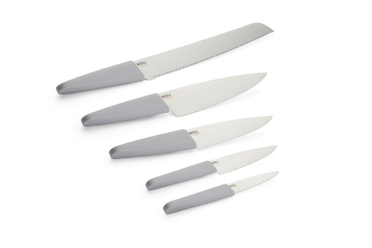 MESSERSET Cutting Edge 5-teilig  - Grau, Basics (36,8/17,6/32,7cm) - WOLL