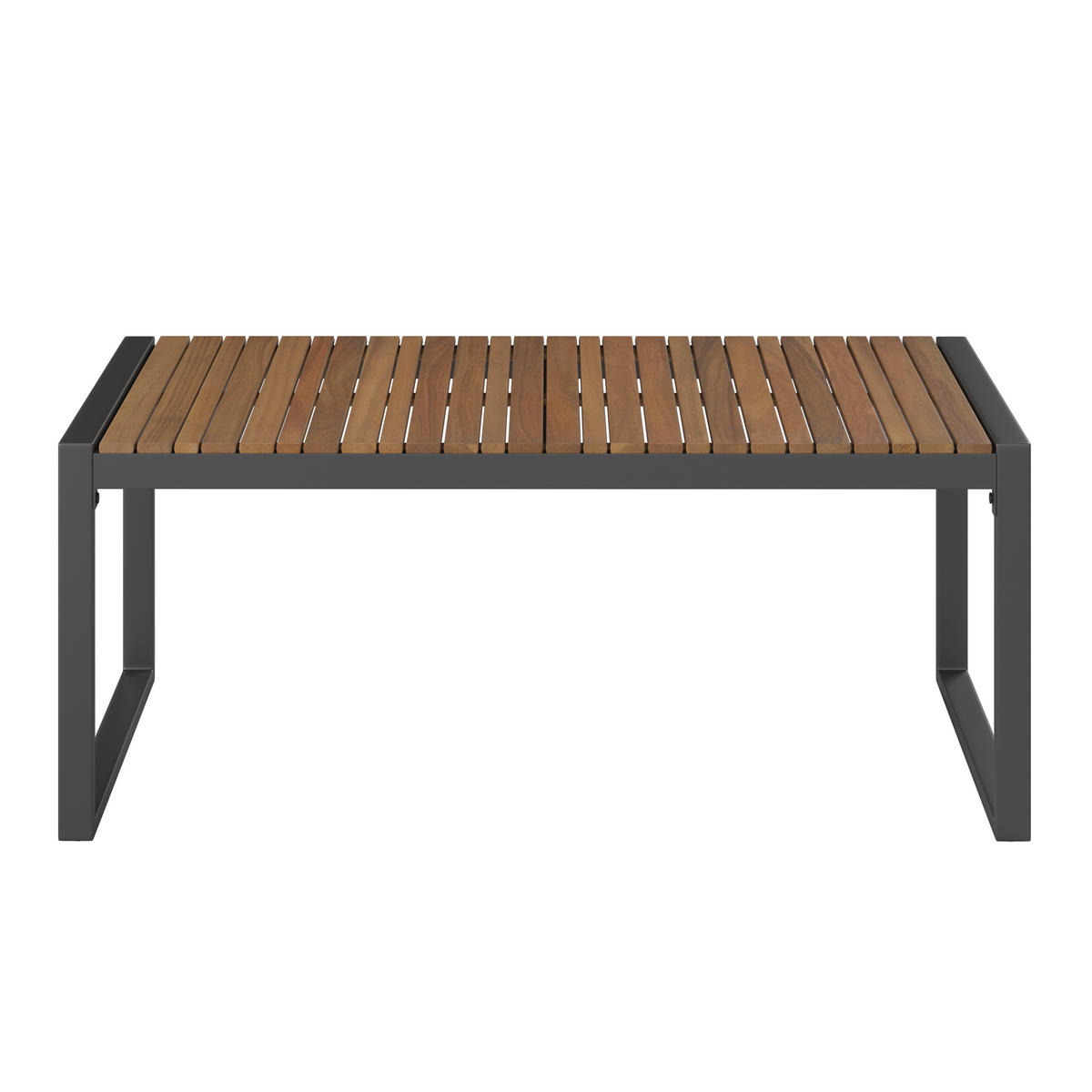 LOUNGETISCH Holz, Metall  - Grau, MODERN, Holz/Metall (110/45/62cm) - Ambia Garden