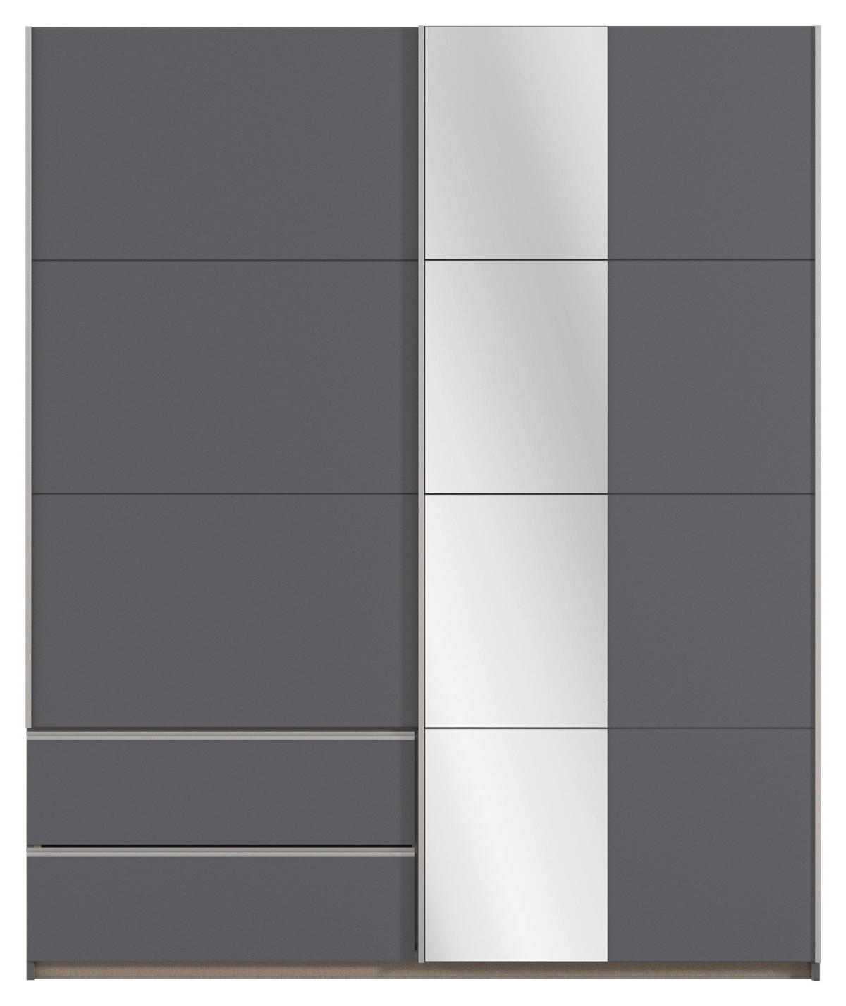SCHWEBETÜRENSCHRANK in Grau  - Alufarben/Grau, Modern, Holzwerkstoff (175/210/59cm) - Rauch Möbel