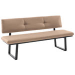 SITZBANK 180/86/60 cm  in Schwarz, Beige  - Beige/Schwarz, MODERN, Textil/Metall (180/86/60cm) - Cantus