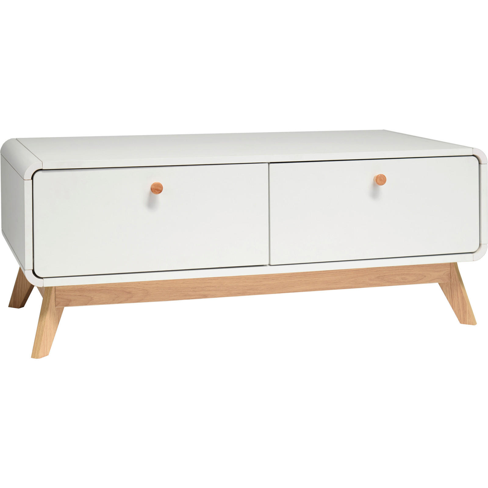 LOWBOARD Cassie  in 100/40/51 cm  - Eichefarben/Weiß, Design, Holz/Holzwerkstoff (100/40/51cm) - MID.YOU