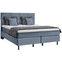 BOXSPRINGBETT 180/200 cm  in Blau  - Blau/Schwarz, Design, Kunststoff/Textil (180/200cm) - Beldomo - Sleep