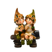 STATUETĂ COPIL - maro, Lifestyle, plastic (19,2/25/11cm)