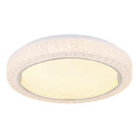 LED-DECKENLEUCHTE 40/8 cm   - Klar/Chromfarben, KONVENTIONELL, Kunststoff/Metall (40/8cm) - Globo