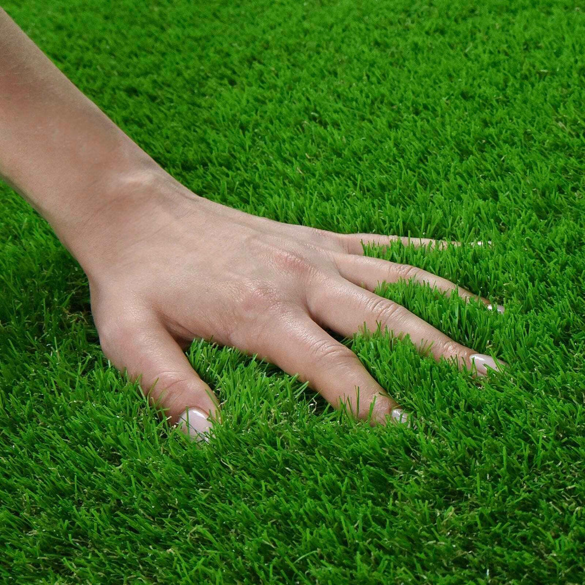 RASENTEPPICH - Grün, Basics, Kunststoff (100/100cm) - Floordirekt
