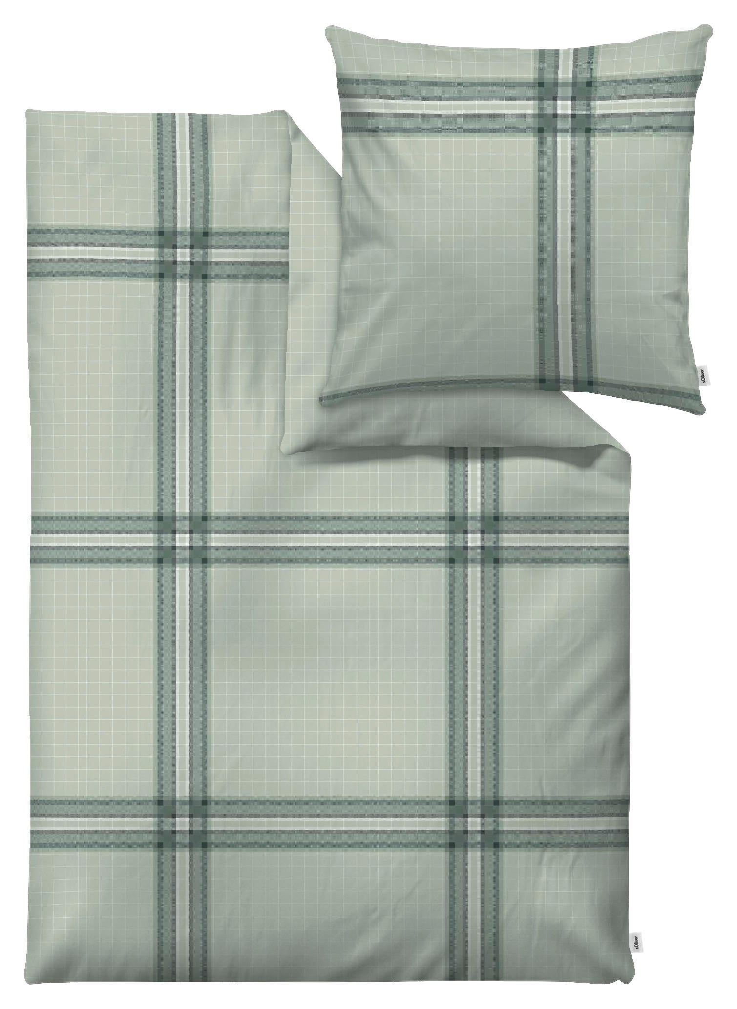 BETTWÄSCHE 4-teilig s.Oliver Flanell 135/200 cm  - Grün, Basics, Textil (135/200cm) - S. Oliver