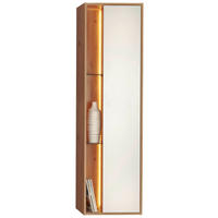 HÄNGEVITRINE in Weiß, Eiche Artisan   - Weiß/Eiche Artisan, Design, Glas/Holzwerkstoff (52/190/37cm) - home24