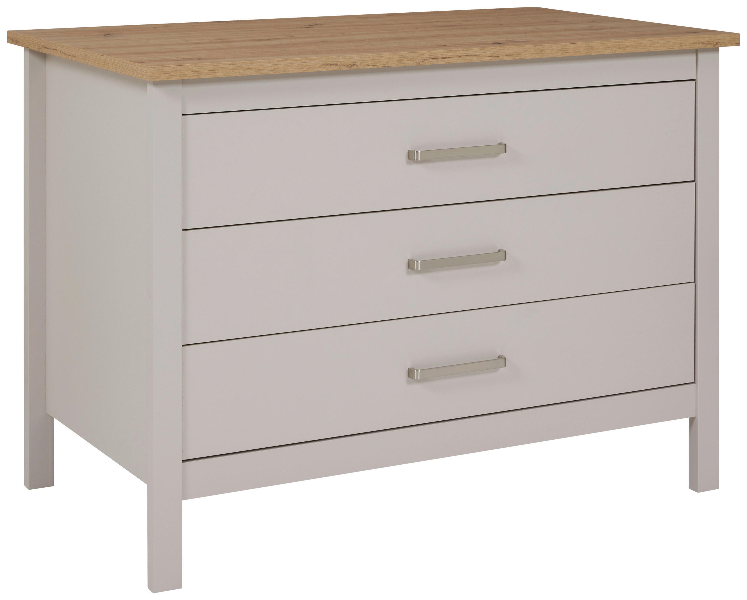 KÜCHENINSEL 124/91,5/75 cm  in Kaschmir, Eiche Artisan  - Kaschmir/Silberfarben, ROMANTIK / LANDHAUS, Holzwerkstoff/Metall (124/91,5/75cm) - home24