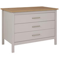 KÜCHENINSEL 124/91,5/75 cm  in Kaschmir, Eiche Artisan  - Kaschmir/Silberfarben, ROMANTIK / LANDHAUS, Holzwerkstoff/Metall (124/91,5/75cm) - home24