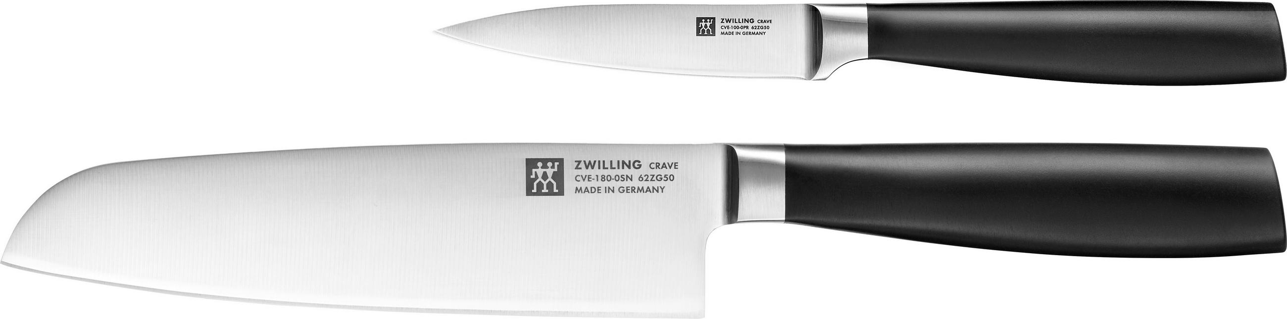 MESSERSET Crave 2-teilig  - Edelstahlfarben/Schwarz, Basics, Kunststoff/Metall (43,4/10,3/3,4cm) - Zwilling