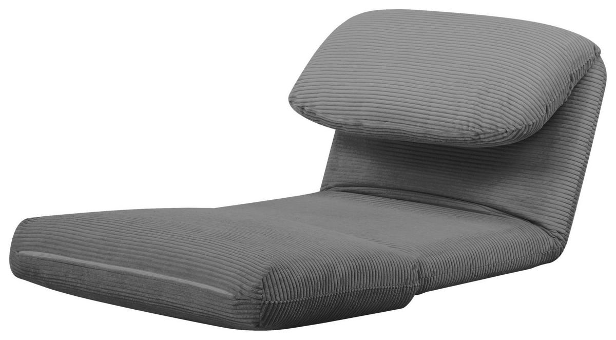 SCHLAFSESSEL in Cord Dunkelgrau  - Dunkelgrau, Design, Textil/Metall (82/58/78cm) - Livetastic