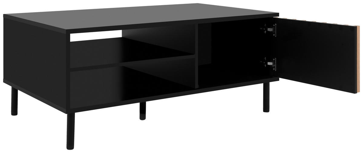 COUCHTISCH in Holzwerkstoff 110,5/67/47 cm  - Schwarz/Eiche Artisan, Design, Holzwerkstoff/Metall (110,5/67/47cm) - Livetastic