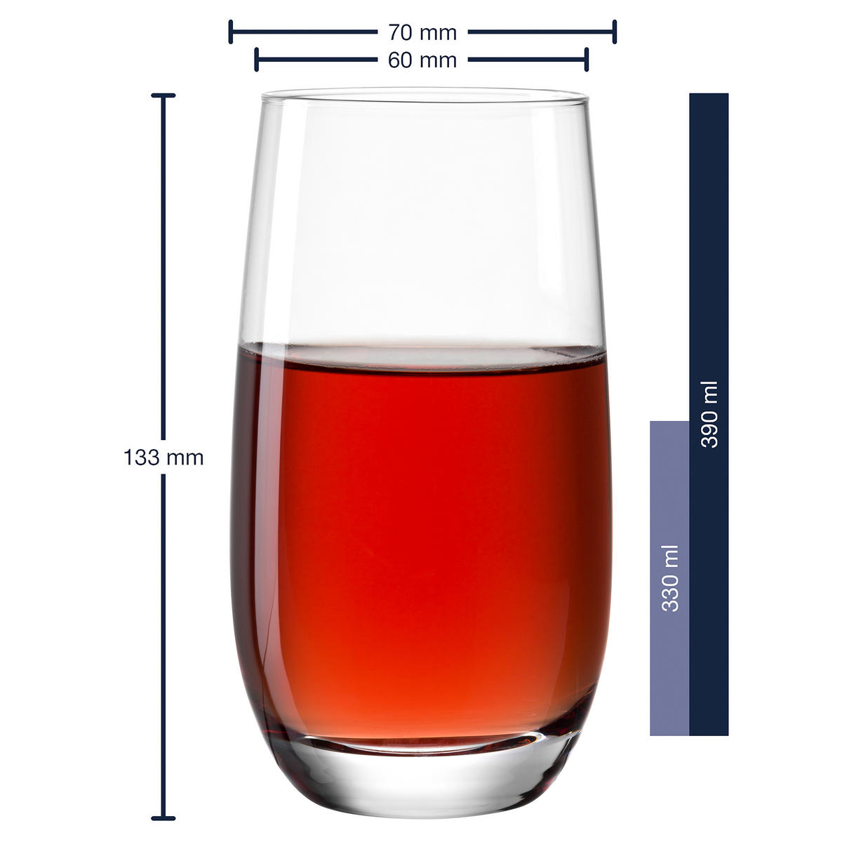BECHER TIVOLI    - Klar, Basics, Glas (7/13/7cm) - Leonardo
