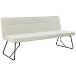 SITZBANK 180/84/65 cm Webstoff Schwarz, Beige - Beige/Schwarz, Design, Textil/Metall (180/84/65cm) - Carryhome