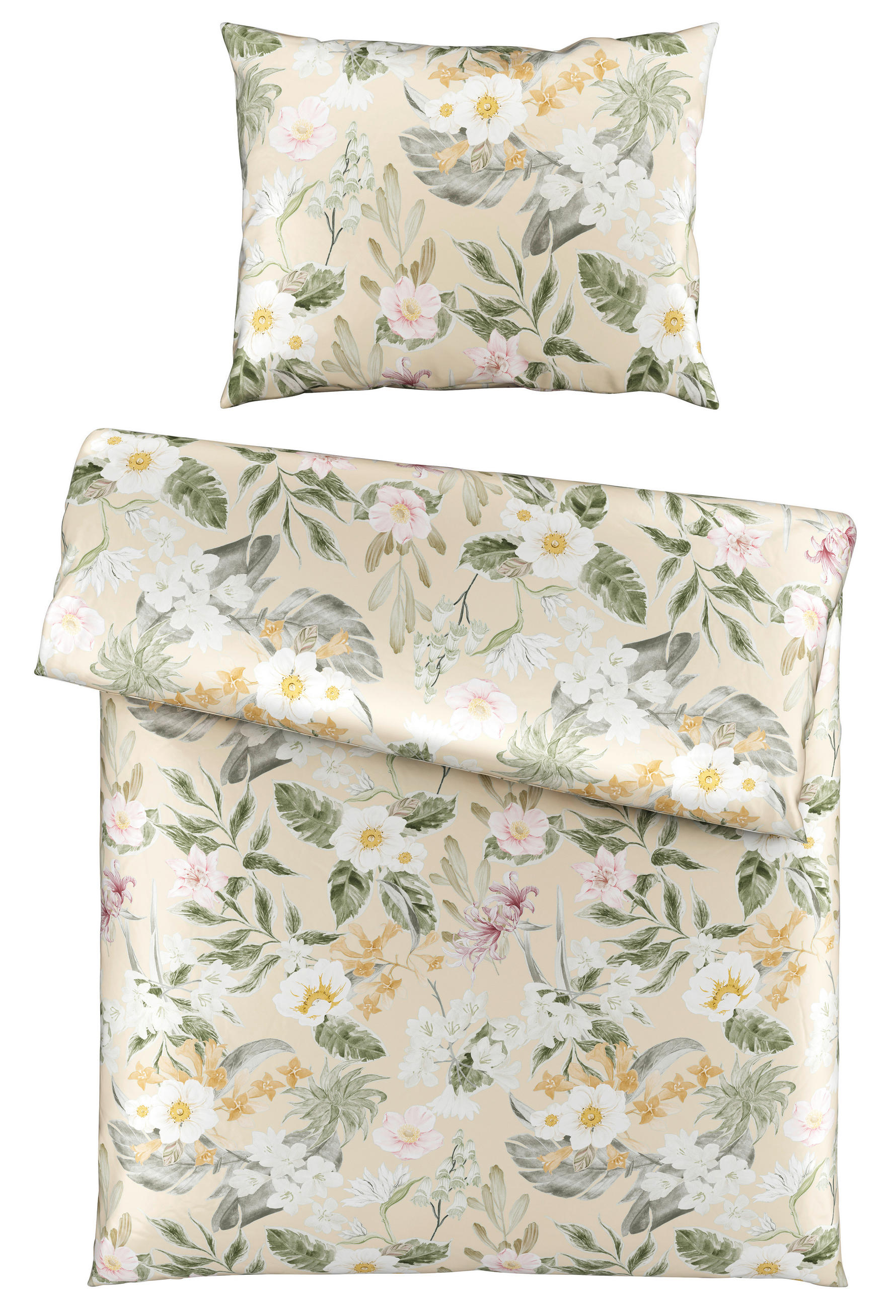 POSTELJNINA NELLY SATEN - rumena, Konvencionalno, tekstil (140/200cm) - Esposa