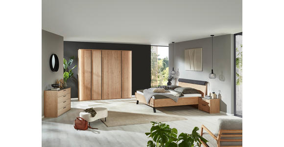 NACHTSCHRANK 65,2/48,6/46 cm Balkeneiche furniert  - Eichefarben/Anthrazit, KONVENTIONELL, Holz/Holzwerkstoff (65,2/48,6/46cm) - Dieter Knoll