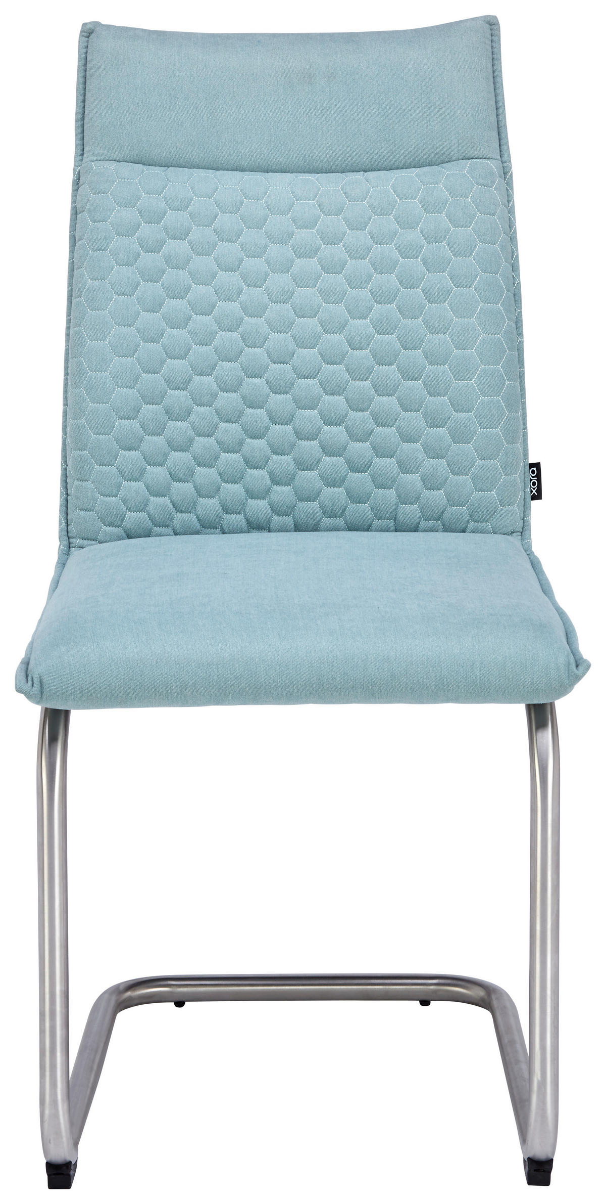 SCHWINGSTUHL  in Edelstahl Mikrofaser  - Edelstahlfarben/Hellgrün, Design, Textil/Metall (47/92/59cm) - Xora