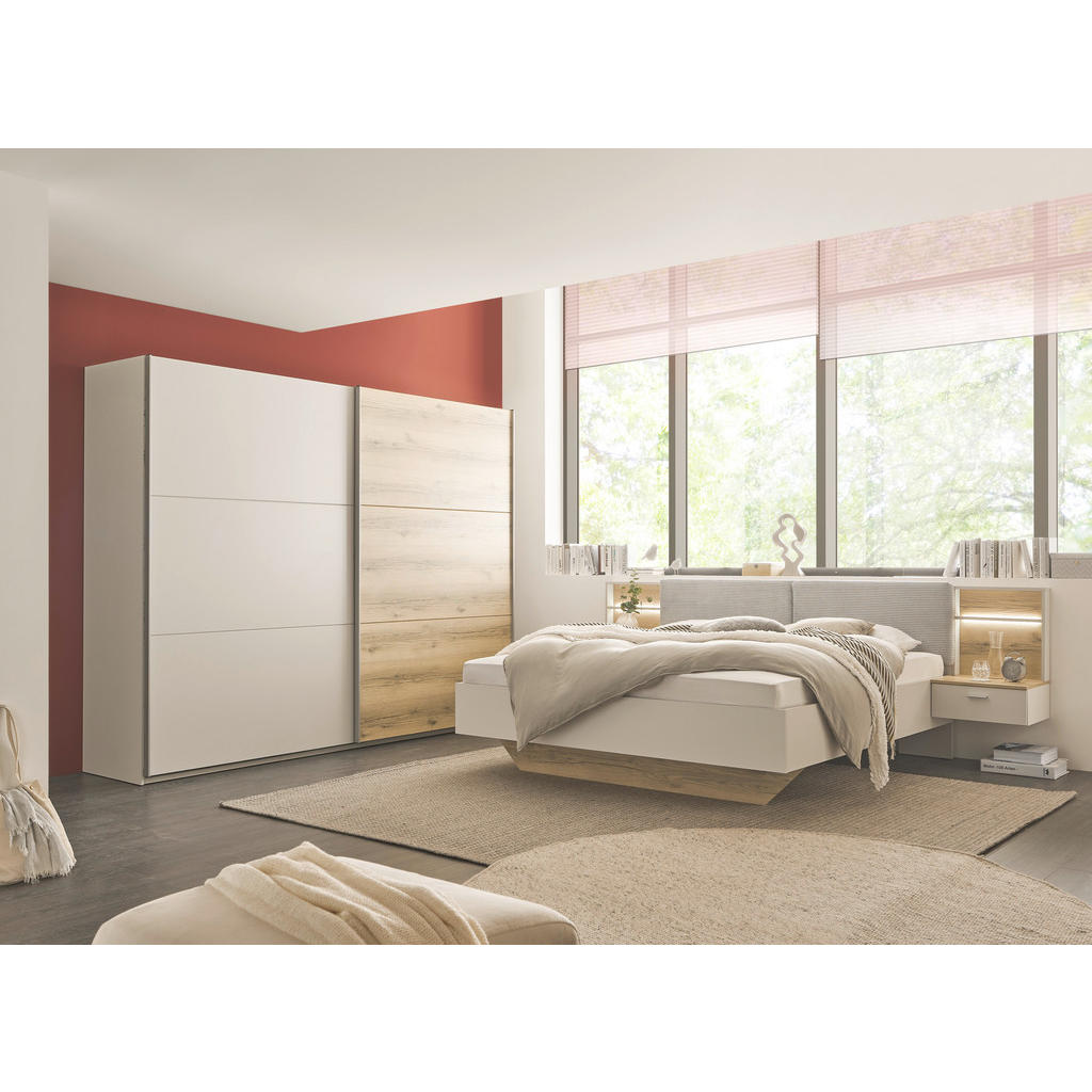 Thumbnail - Mid.you Schwebetürenschrank, Hellgrau, Eiche, Metall, 3 Fächer, 271x210x63 cm, Beimöbel erhältlich, Schlafzimmer, Kleide...